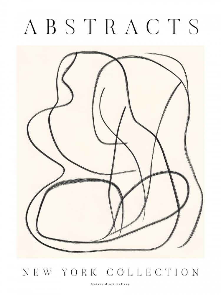 Graceful Abstract Forms by The Printable Studio — canvas wall art