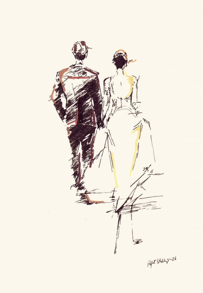 Elegant Wedding Walk by Rafal Kulik — canvas wall art