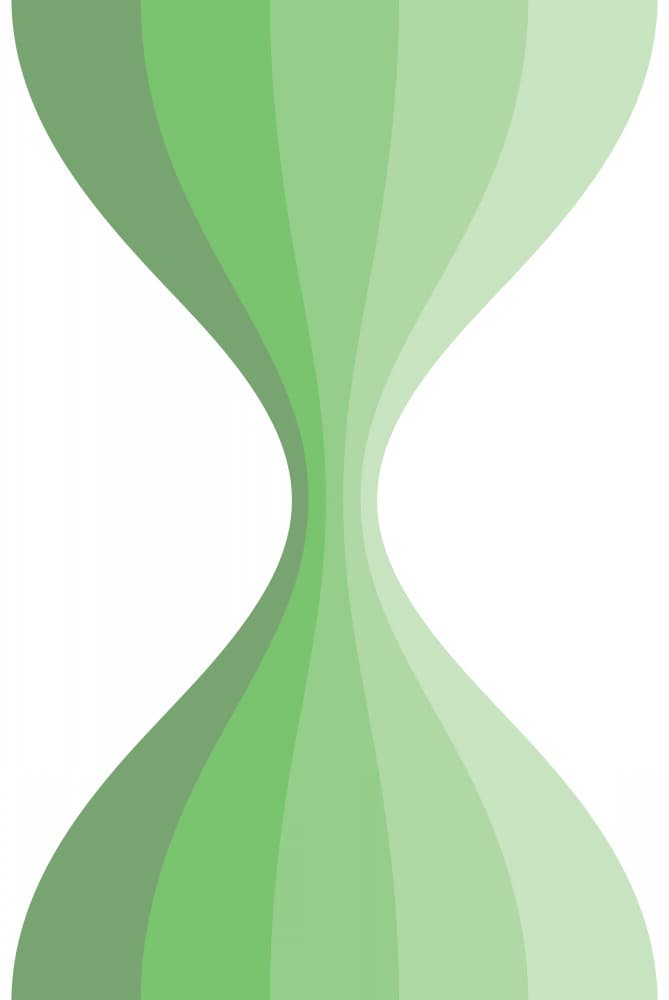 Green Flowing Curves by Oju Design — canvas wall art