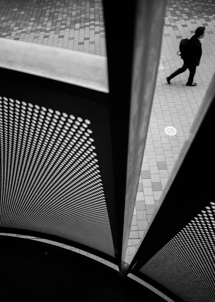 Geometric Urban Walk by Satoshi Hata — canvas wall art