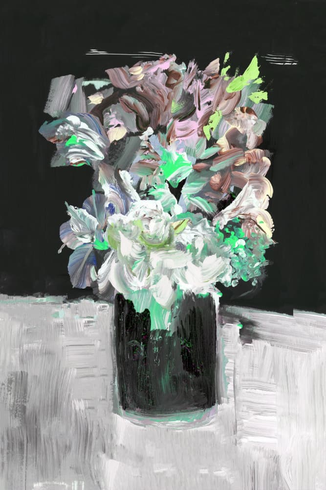 Vibrant Painterly Floral Bouquet by cartissi — canvas wall art
