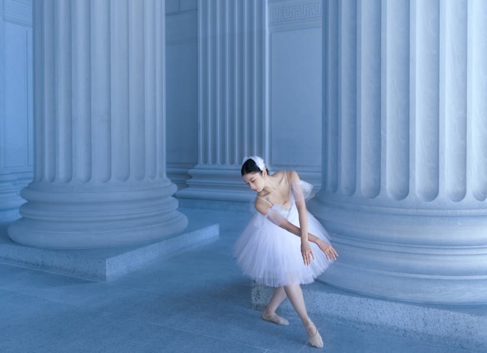 Graceful Ballerina Columns by Catherine Wang — canvas wall art
