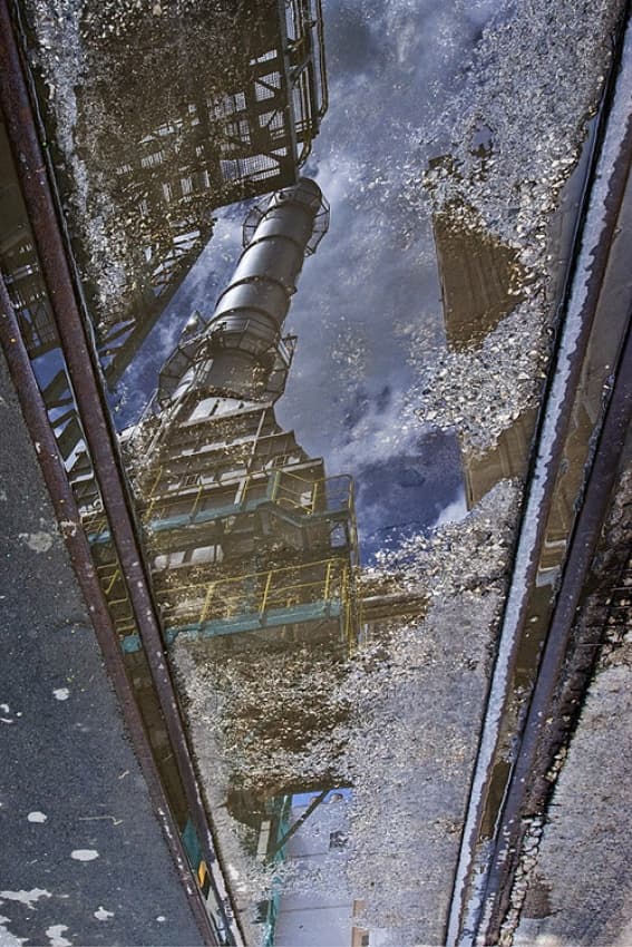 Factory Sky Reflection by Jure Kravanja — canvas wall art