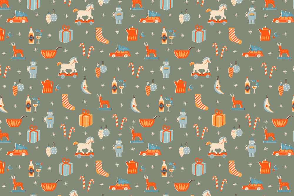 Christmaspatternno24 by Treechild — canvas wall art