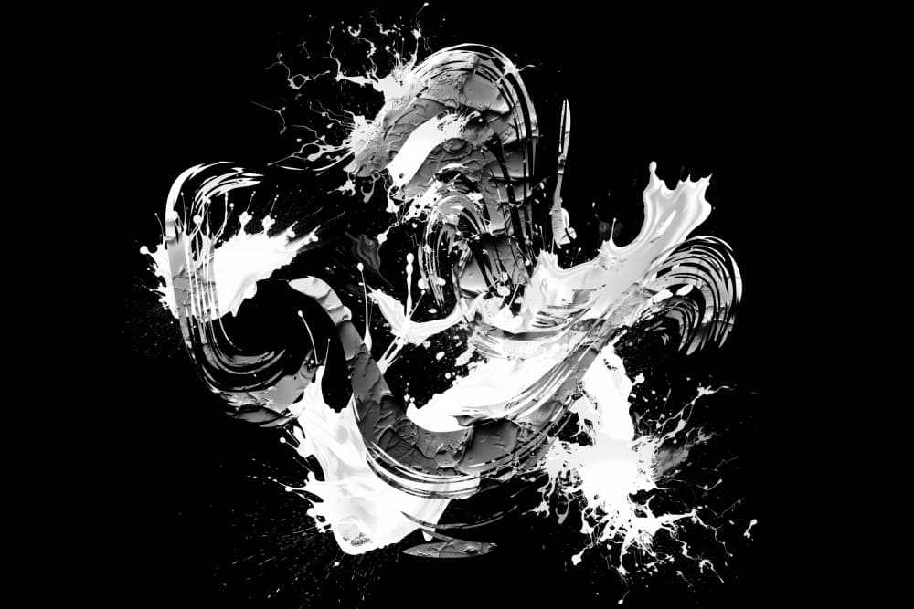 Dynamic White Splash by Rafal Kulik — canvas wall art