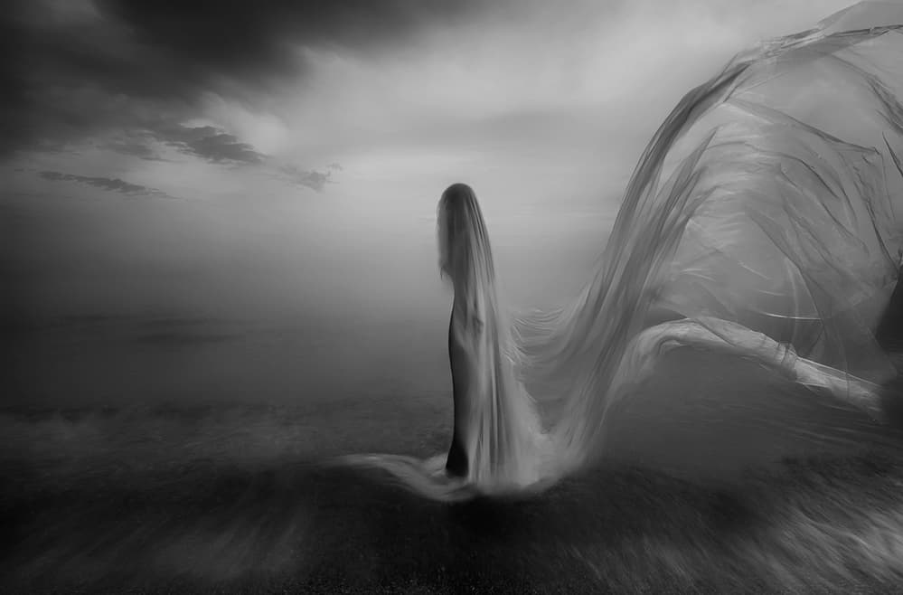 Ethereal Flowing Veil by Maria Kaimaki — canvas wall art