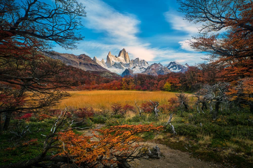 Golden Autumn Peaks by Lucas Hungaro — canvas wall art