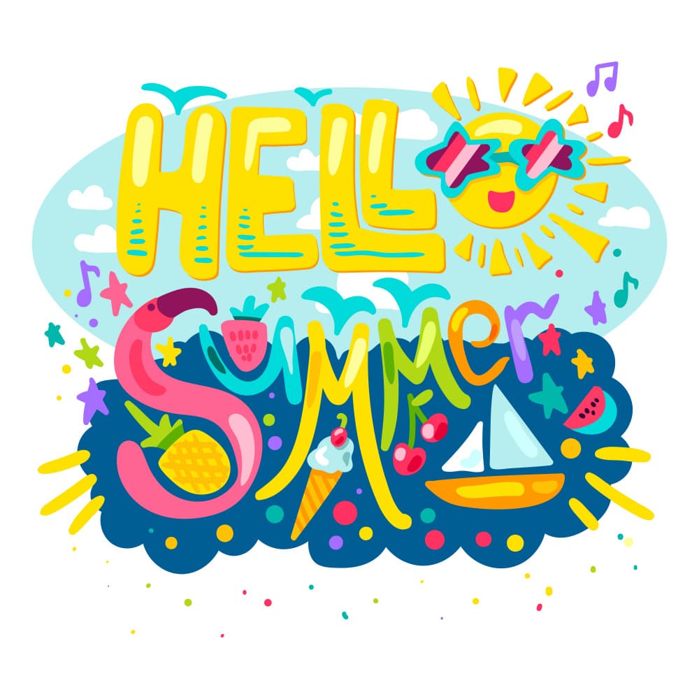 Happy Summer Vibes by Marika Barsrsind — canvas wall art