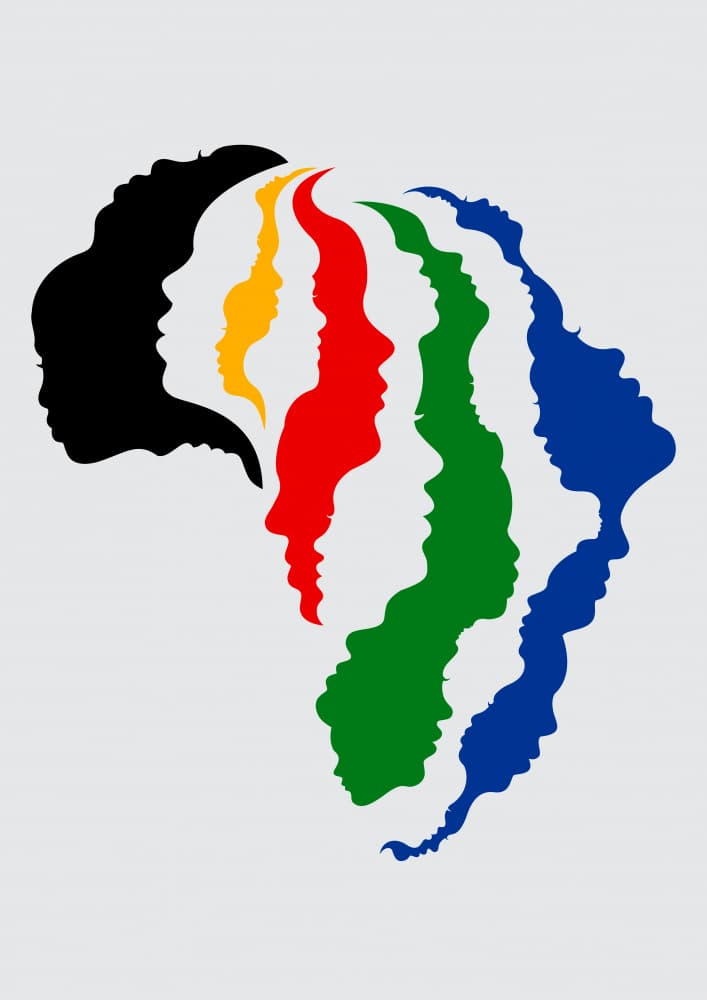 Diverse African Profiles by Carlo Kaminski — canvas wall art
