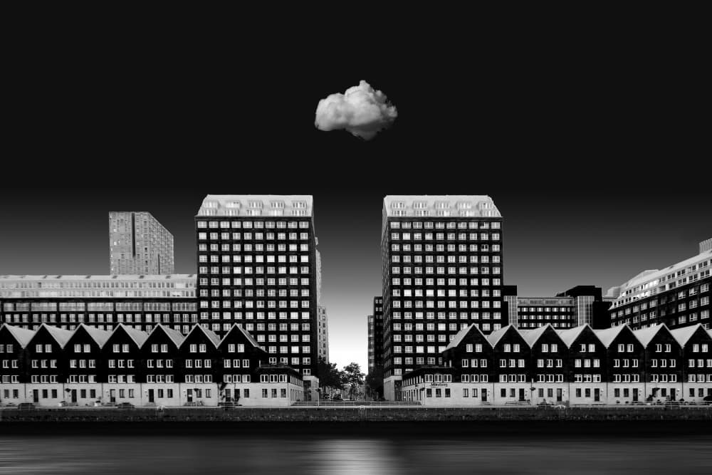 Surreal Urban Cloud by Henk Langerak — canvas wall art