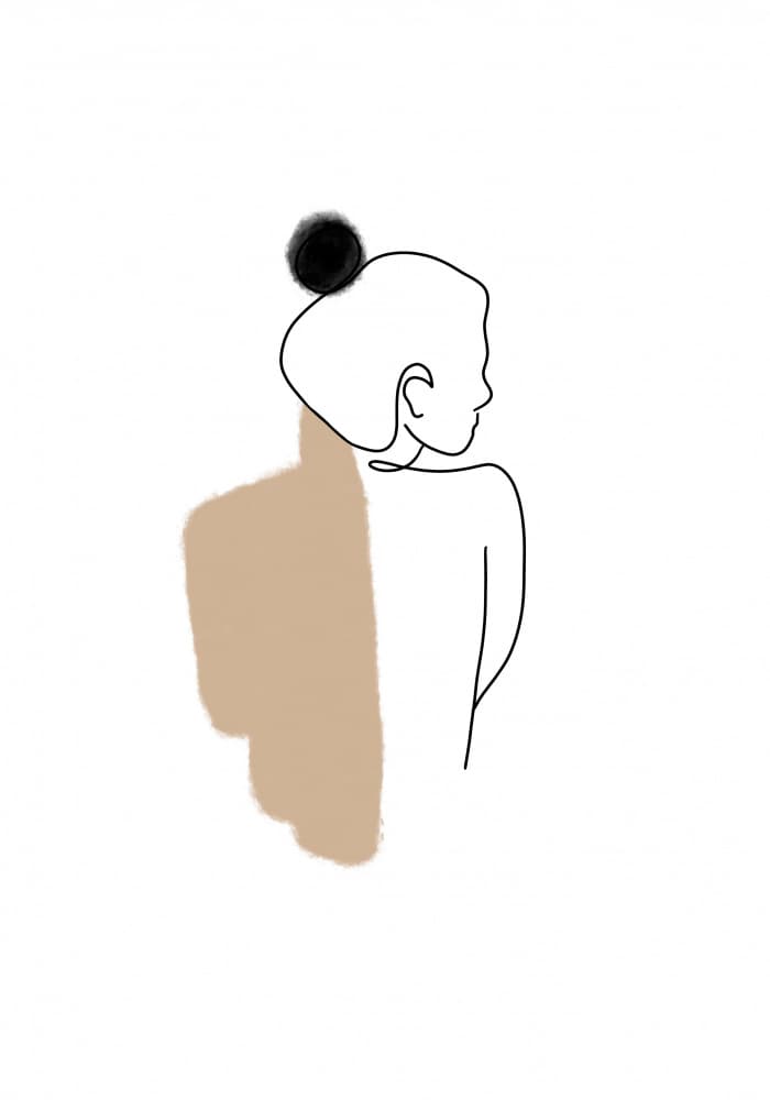 Serene Minimalist Woman by Veronika Boulová — canvas wall art