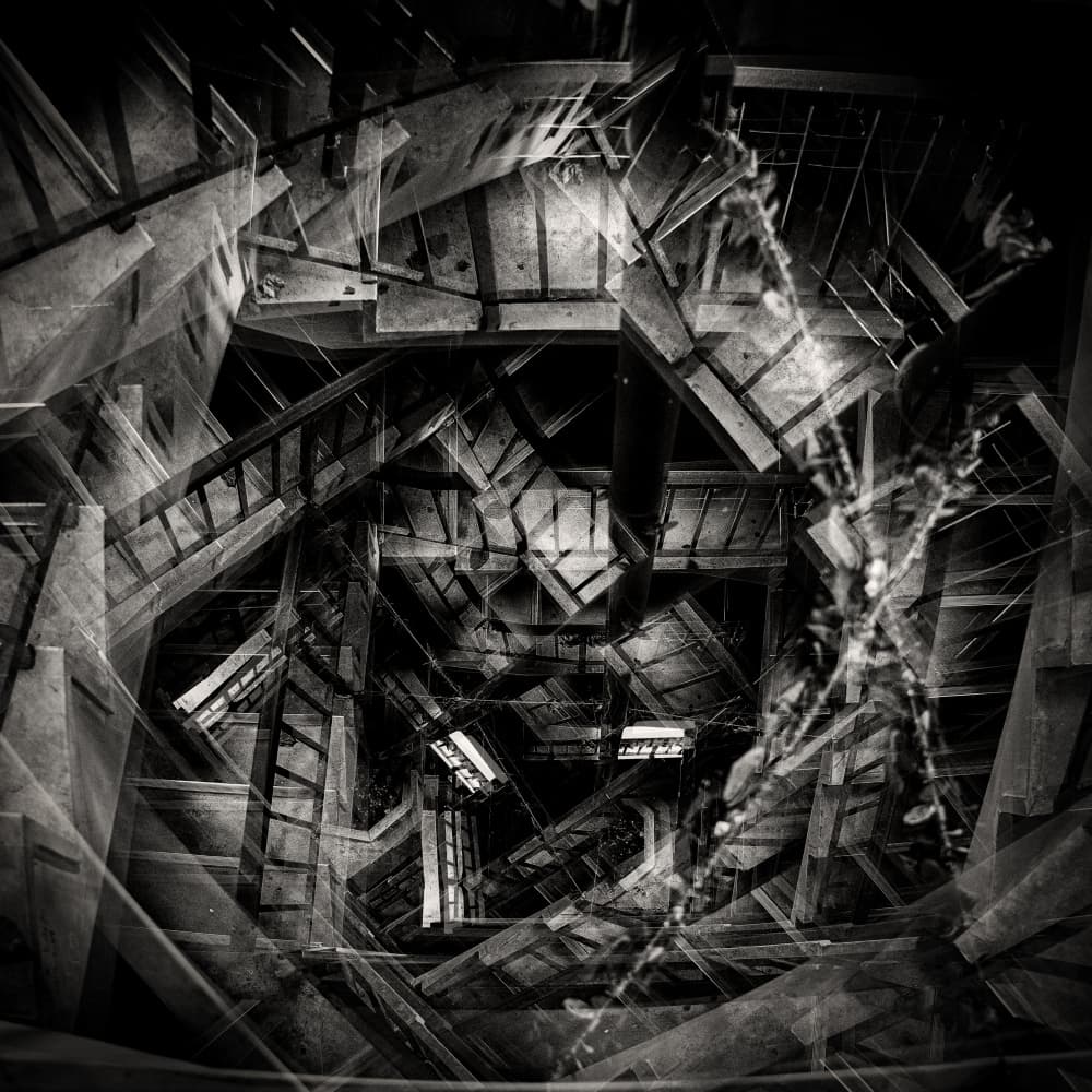 Complex Staircase Labyrinth by YASUTOSHI HONJO — canvas wall art