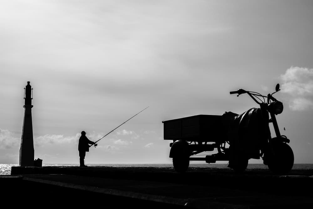 Seaside Fishing Silhouette by Paulo Jorge — canvas wall art