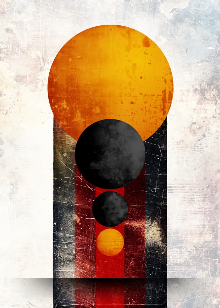 Orange Sun Black Moon by Rafal Kulik — canvas wall art
