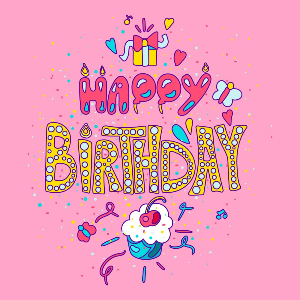 Colorful Birthday Wishes by Marika Barsrsind — canvas wall art