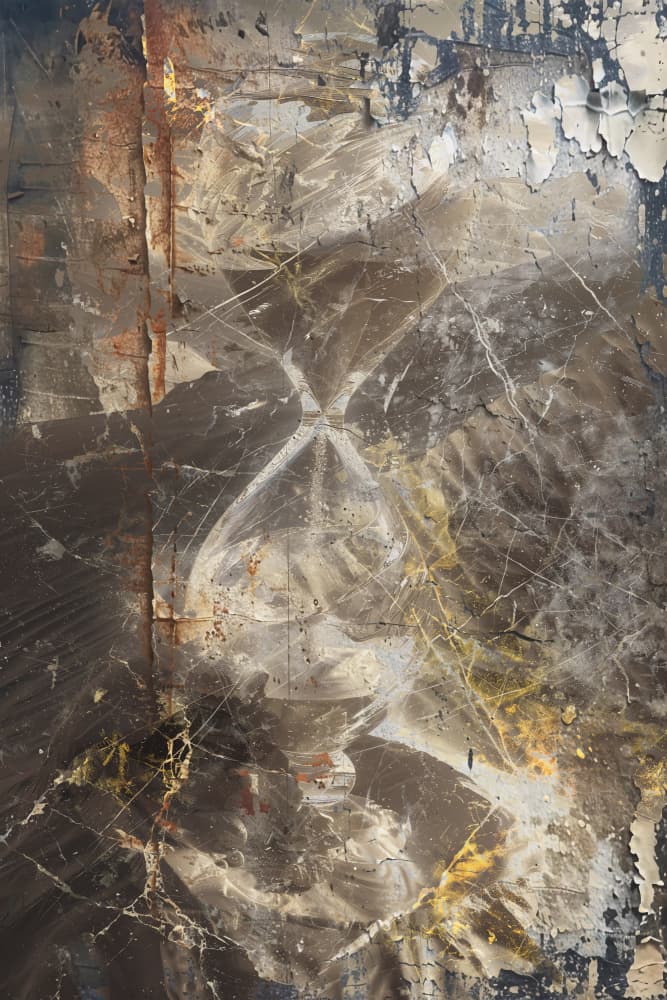 Aged Gritty Hourglass by Rafal Kulik — canvas wall art
