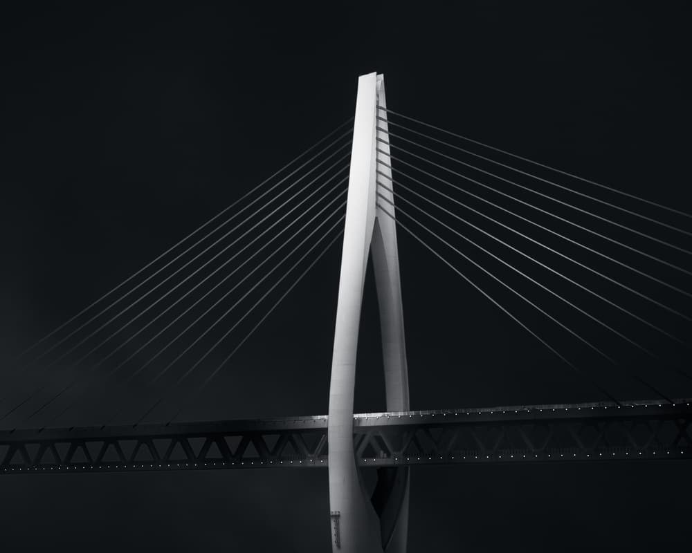 Modern Bridge Pylon by Olavo Azevedo — canvas wall art