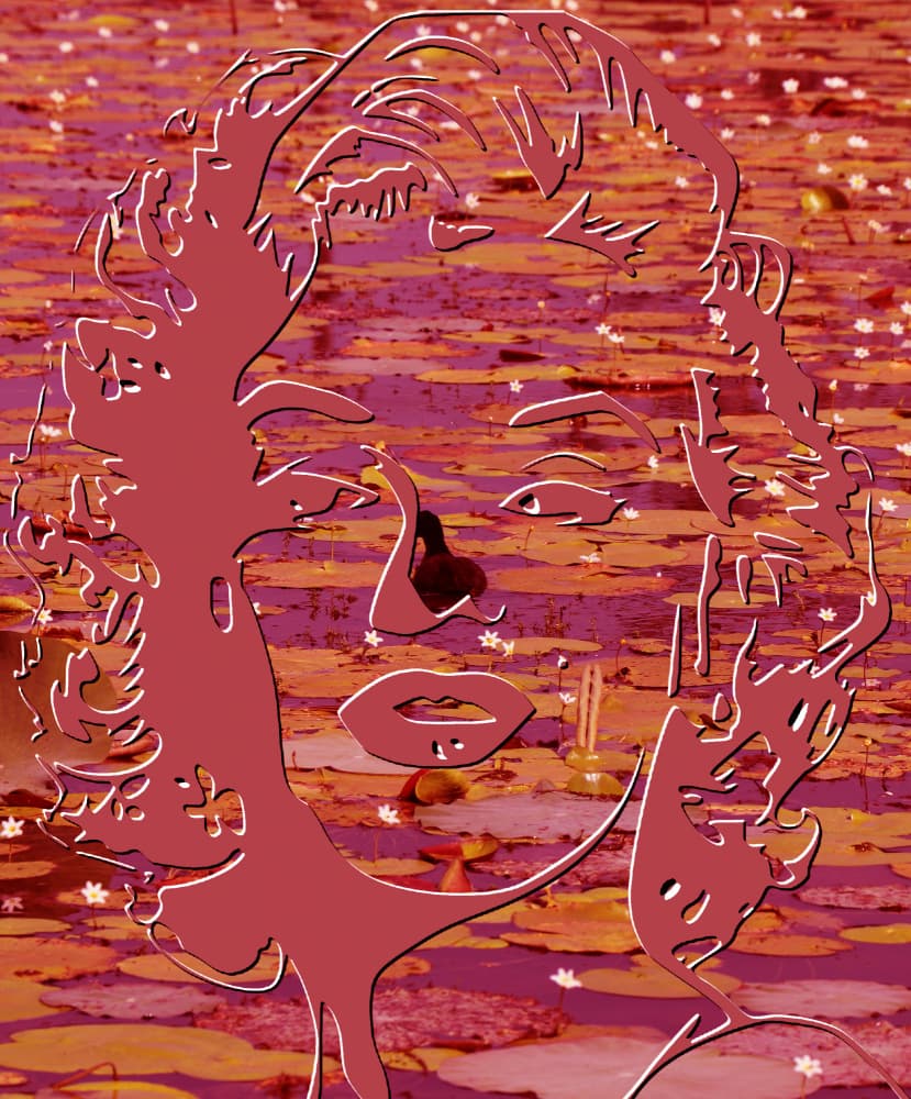 Serene Lotus Woman by Santhosh ch — canvas wall art