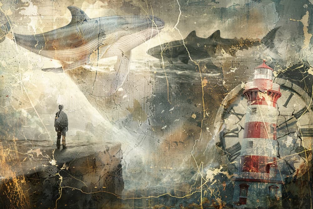 Boy Watches Giant Whale by Rafal Kulik — canvas wall art