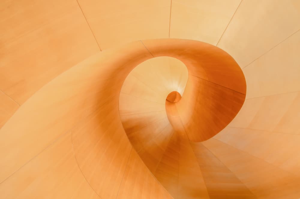 Elegant Spiral Curve by Grace Guo APA — canvas wall art