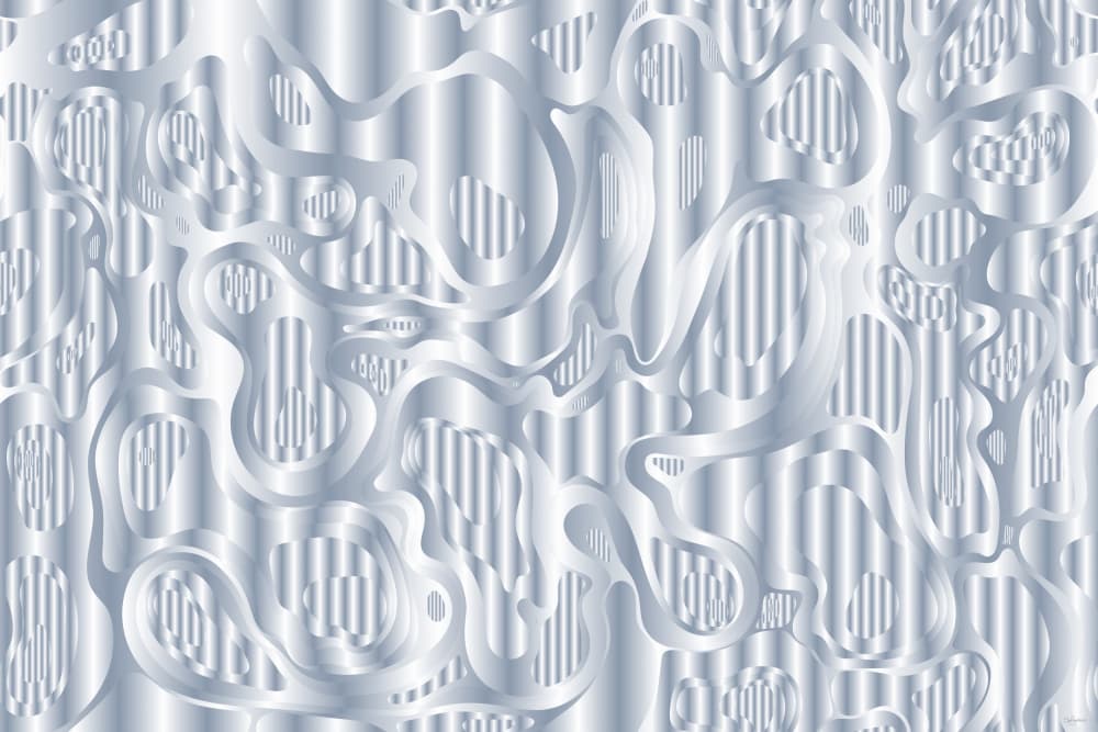 Sleek Silver Abstraction by Sue Skellern — canvas wall art