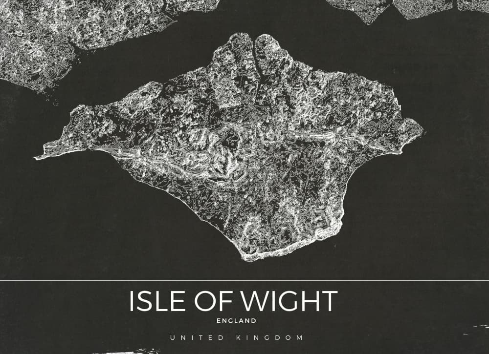 Isle Of Wight Map by Nicholas — canvas wall art