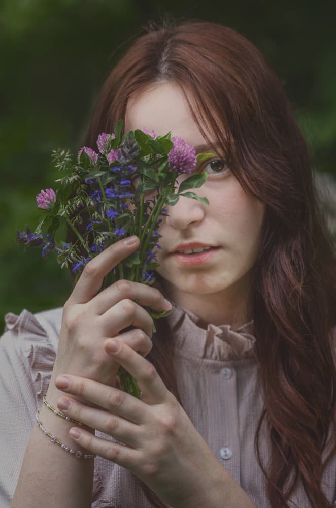 Serene Floral Gaze by Desislava Ignatova — canvas wall art