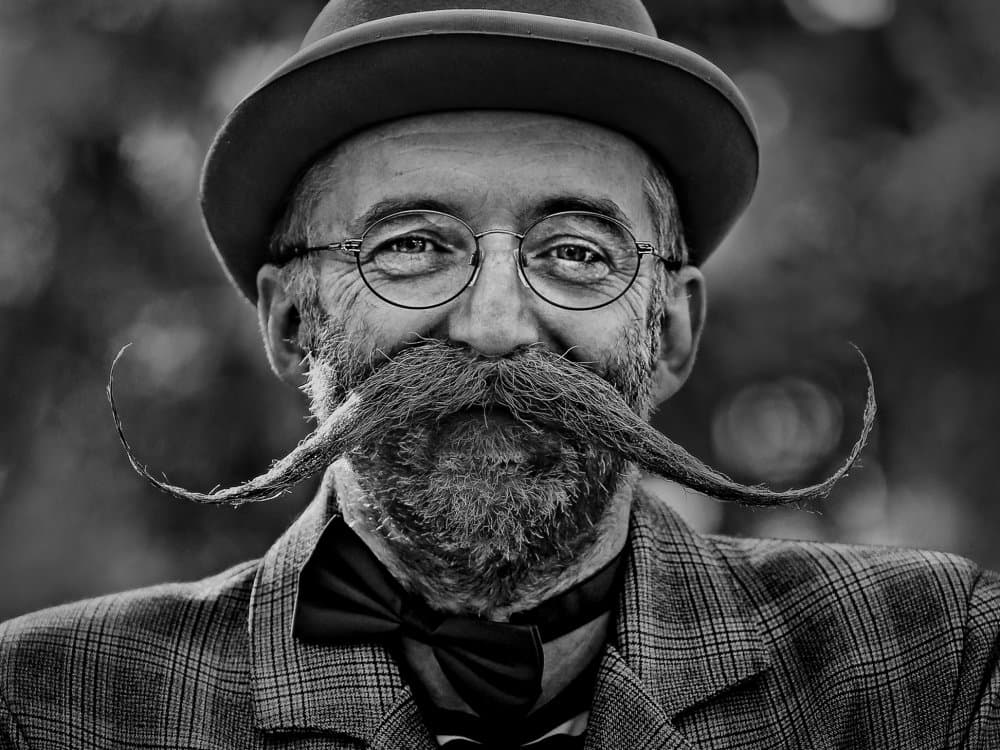 Dapper Gentleman Portrait by Balazs Bartal — canvas wall art