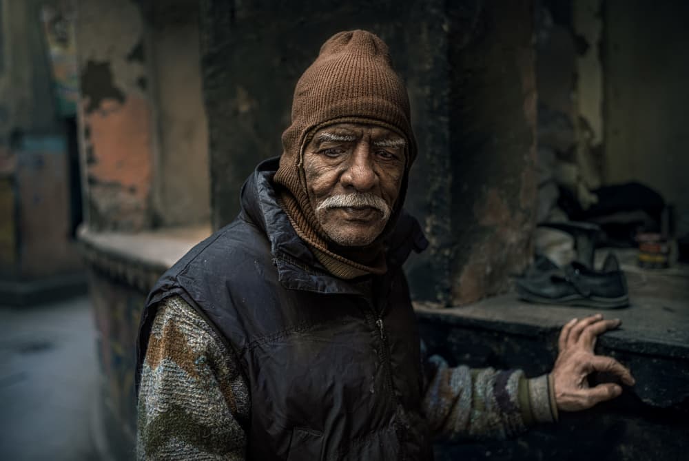 Urban Elder's Gaze by Waldemar Szmidt — canvas wall art