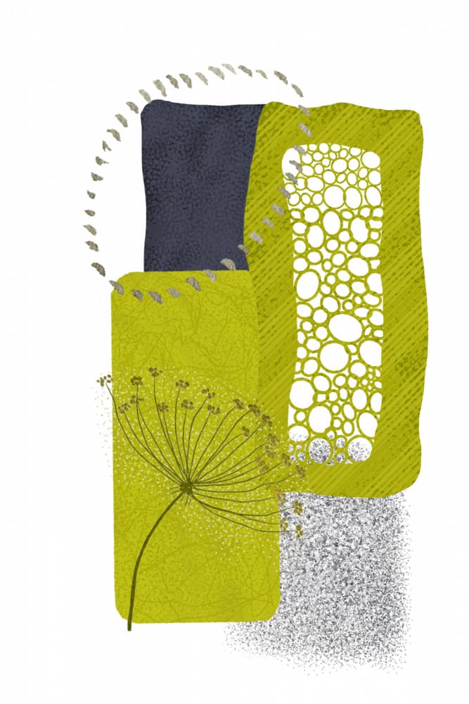 Modern Botanical Abstract by Sally Ann Moss — canvas wall art