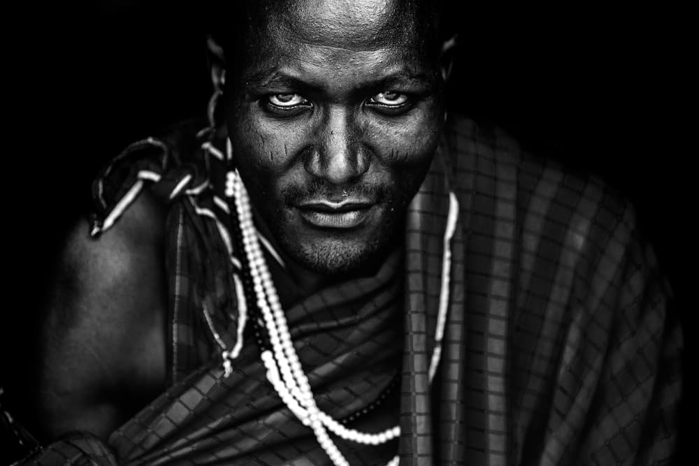 Intense African Portrait by Vedran Vidak — canvas wall art