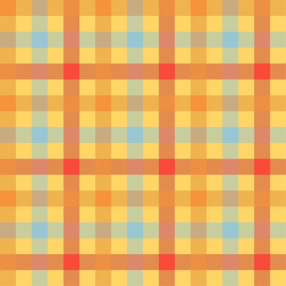 Golden Autumn Plaid by Marika Barsrsind — canvas wall art