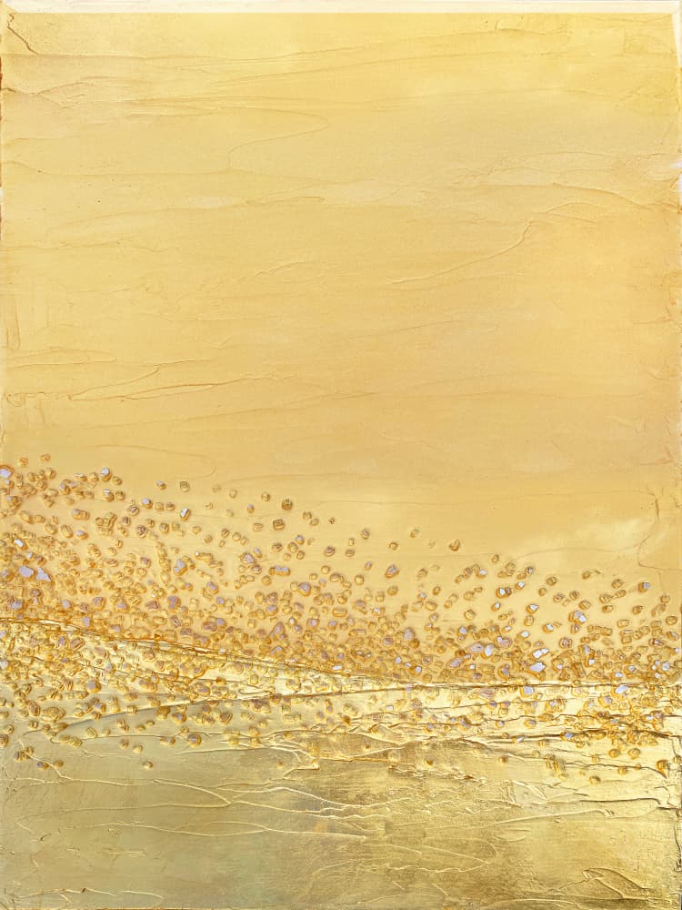Radiant Gold Texture by Alyson Storms — canvas wall art