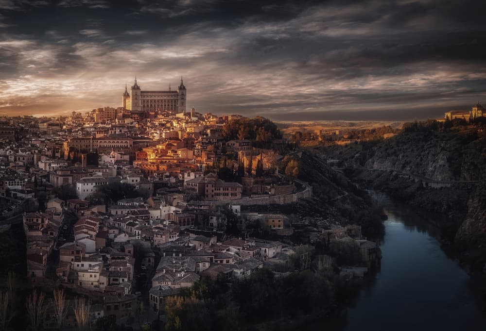 Ancient Toledo Sunset by Massimo Cuomo — canvas wall art