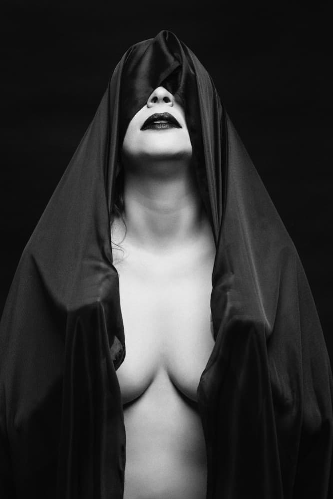 Mysterious Veiled Woman by Glamour Studio — canvas wall art