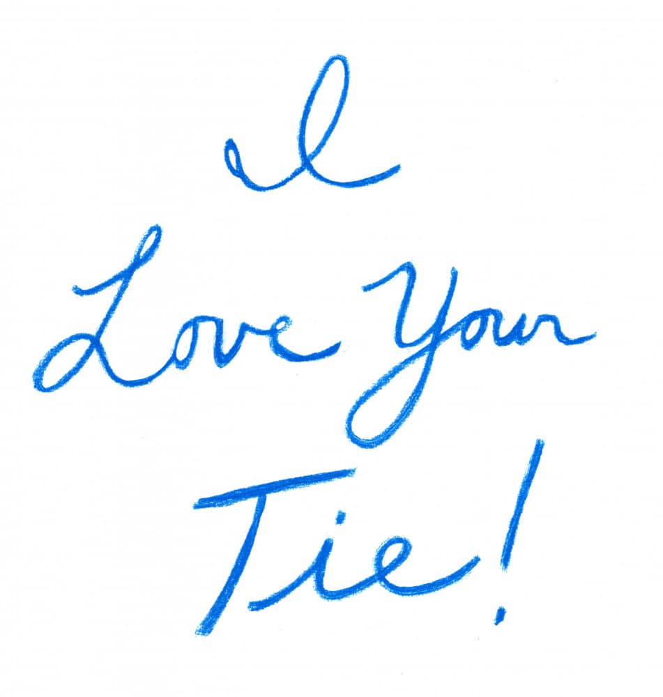 I Love Your Tie by Janel Bragg — canvas wall art