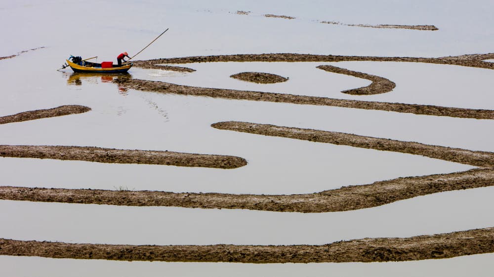 Boat in Water Maze by Shin Woo Ryu — canvas wall art