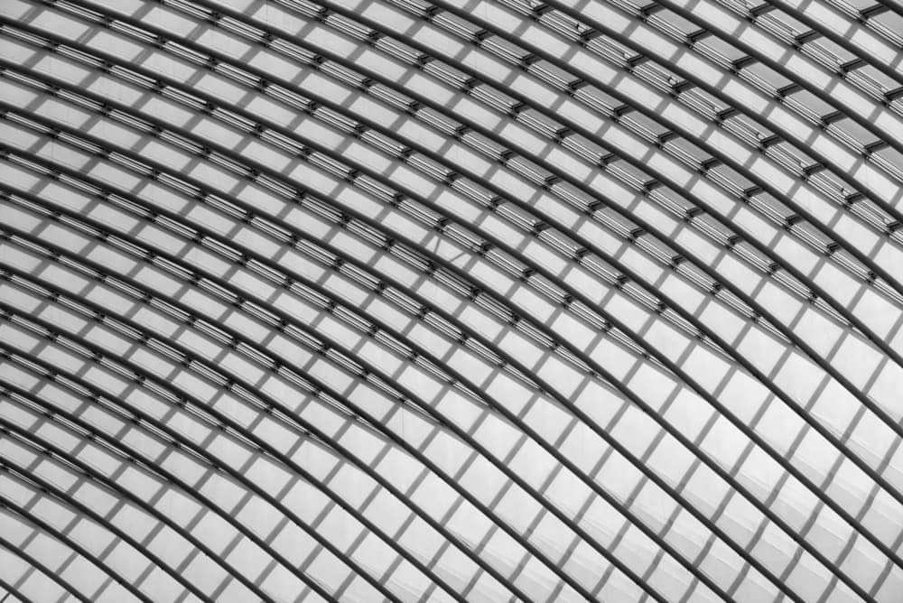 Dynamic Curved Grid by Mike Kreiten — canvas wall art