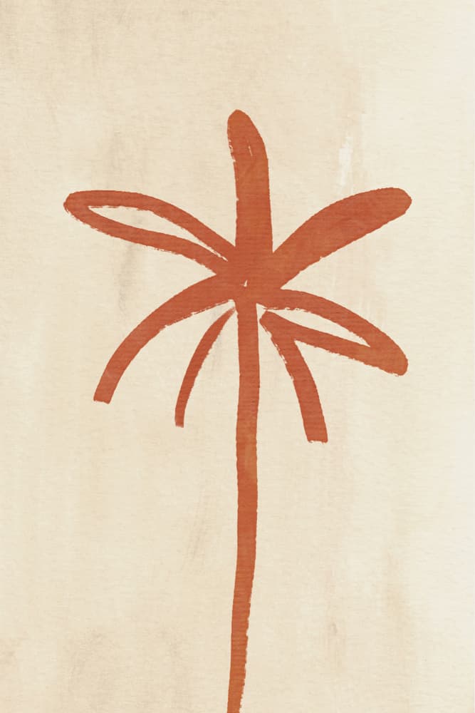 Minimalist Desert Palm by Talitha McQueen — canvas wall art