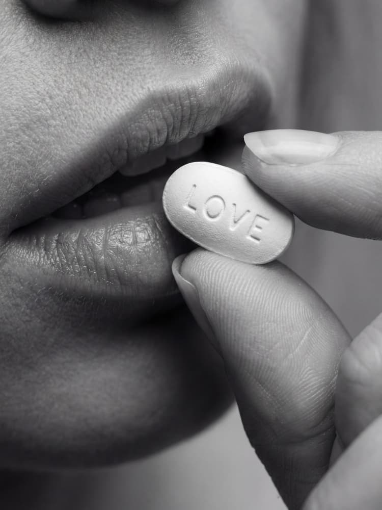 Love Pill Concept by Andreas Magnusson — canvas wall art