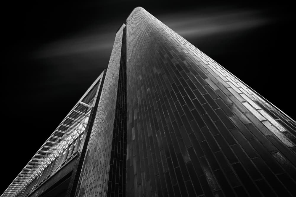 Dramatic Urban Ascent by Karol Važan — canvas wall art