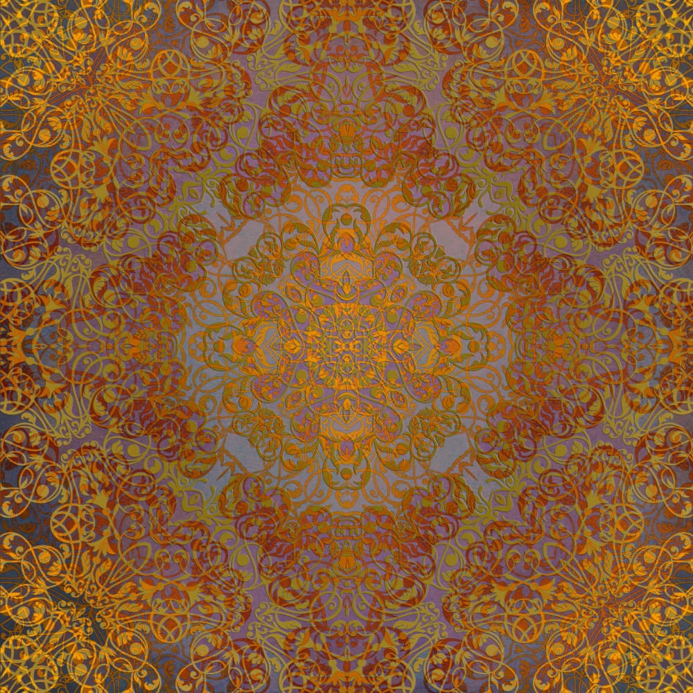 Ornate Golden Mandala Pattern by Justyna Jaszke — canvas wall art