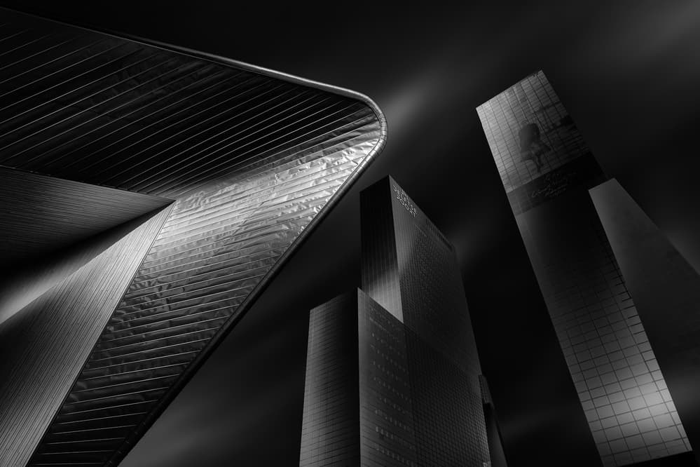 Skyscrapers and Curves by Juan Pablo de Miguel — canvas wall art