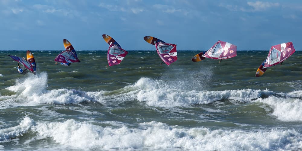 Windsurfer Takes Flight by Leif Løndal — canvas wall art