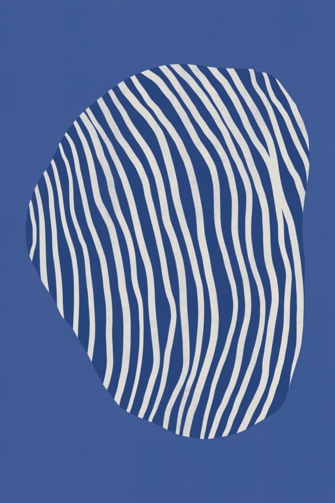 Fluid Blue Stripes by Little Dean — canvas wall art