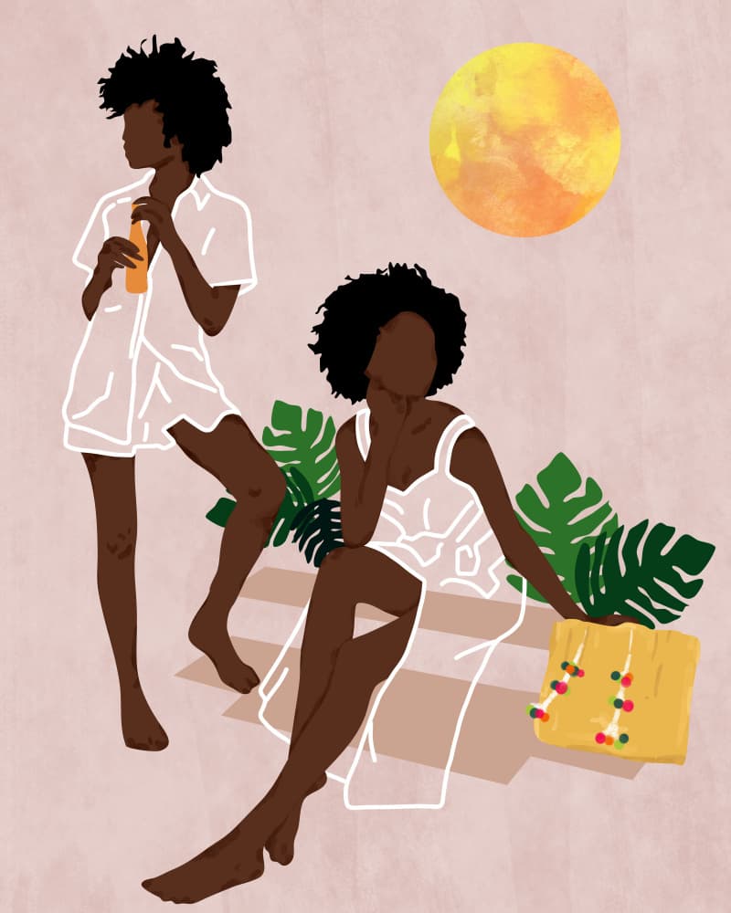 Tropical Summer Women by Kintsugi99 — canvas wall art