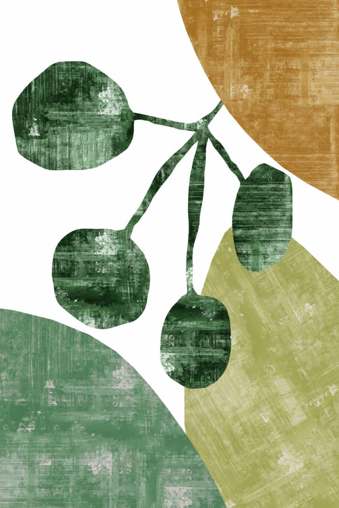 Organic Leaf Shapes by cartissi — canvas wall art