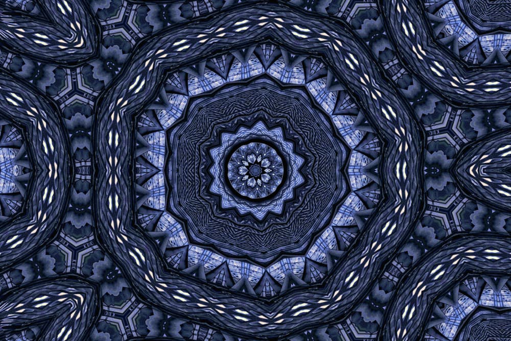 Intricate Blue Mandala Pattern by Miro Susta — canvas wall art