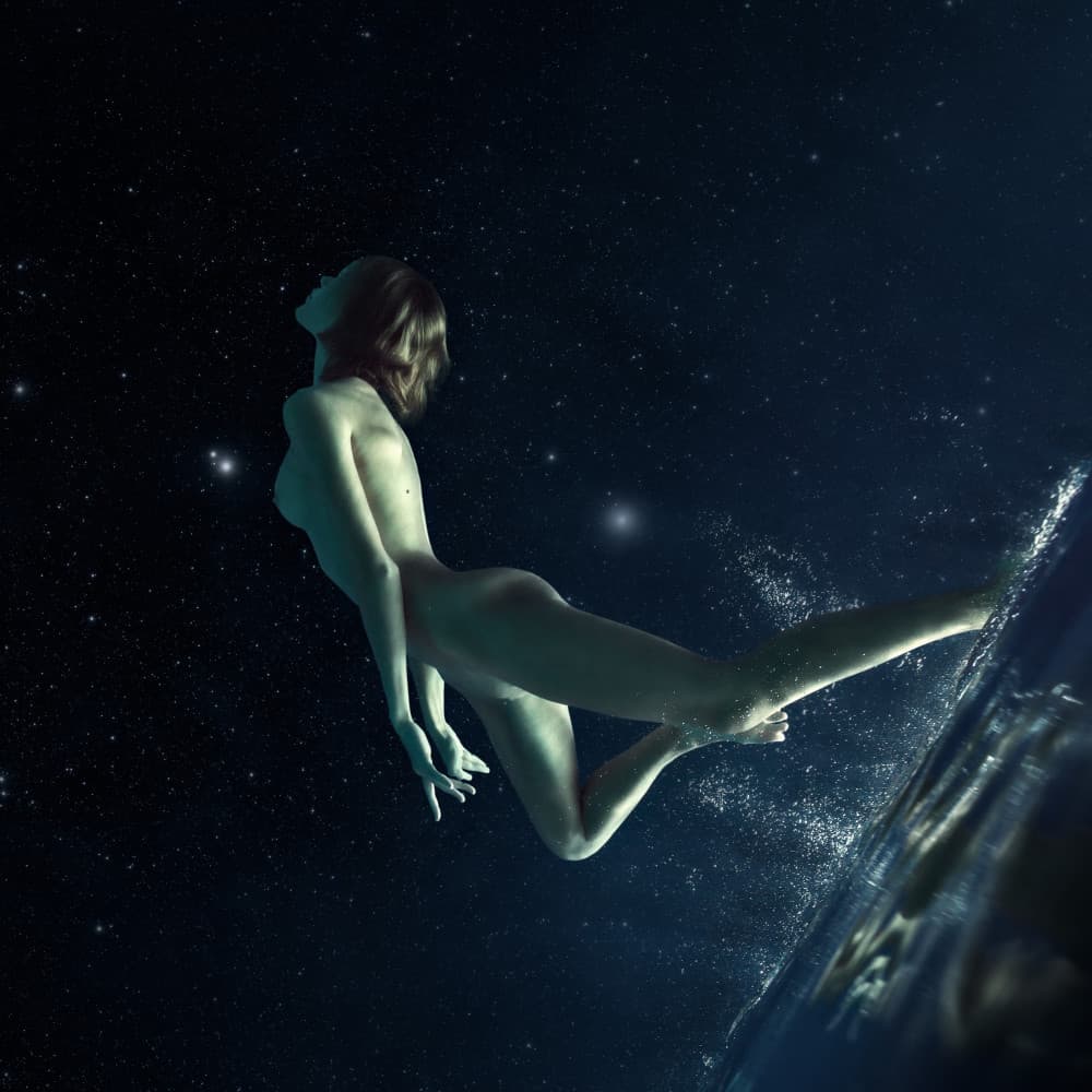 Ethereal Space Nude by Dmitry Frizel — canvas wall art
