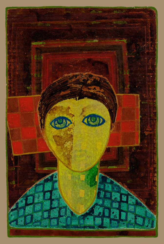 Colorful Stylized Portrait by Dobri Gjurkov — canvas wall art